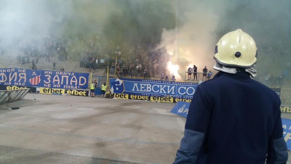 Пожарна охрана на футболен мач - Левски - Лудогорец - 16.05.2017 г.