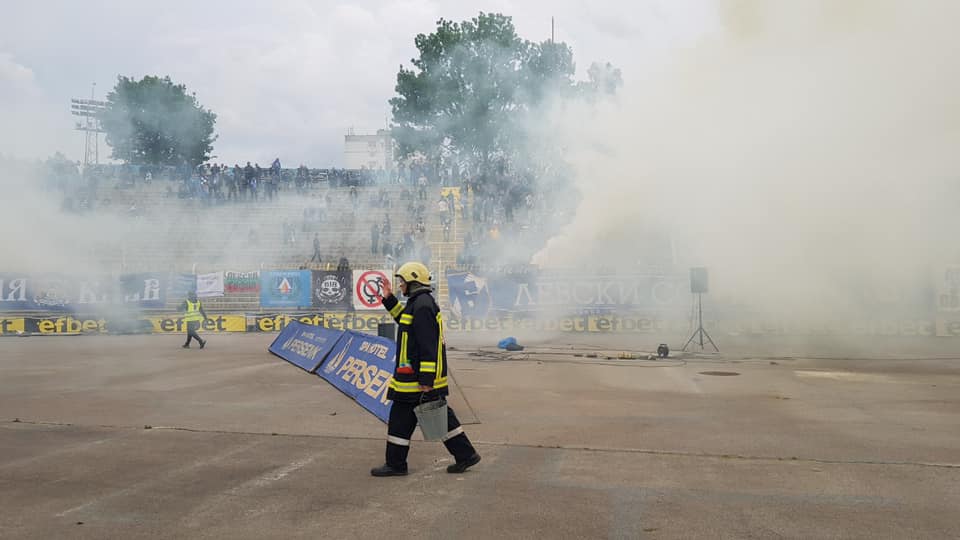 Пожарна охрана на футболен мач - Левски - Черно море - 12.05.2019 г.
